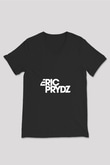 Eric Prydz Baskılı Unisex Siyah V Yaka Tişört