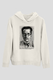 Erwin Schrödinger Baskılı Unisex Ekru Hoodie