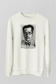 Erwin Schrödinger Baskılı Unisex Ekru Sweatshirt