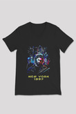Escape from New York Siyah Unisex  V Yaka Tişört