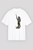 Escape From Tarkov Baskılı Beyaz Unisex Oversize Tişört - Tshirt