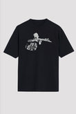 Escape From Tarkov Baskılı Unisex Siyah Oversize Tişört - Tshirt