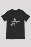 Escape From Tarkov Baskılı Unisex Siyah V Yaka Tişört - Tshirt