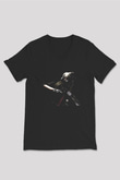 Escape From Tarkov Baskılı Unisex Siyah V Yaka Tişört - Tshirt