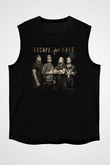 Escape the fate Baskılı Unisex Siyah Kolsuz Tişört - Tshirt