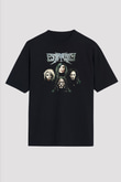 Escape the fate Baskılı Unisex Siyah Oversize Tişört - Tshirt