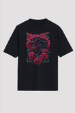 Escape the fate Baskılı Unisex Siyah Oversize Tişört - Tshirt