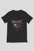 Escape the fate Baskılı Unisex Siyah V Yaka Tişört - Tshirt