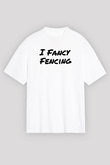 Eskrim Baskılı Unisex Beyaz Oversize Tişört - Tshirt