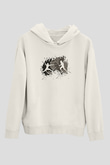 Eskrim Baskılı Unisex Ekru Hoodie