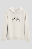 Eskrim Baskılı Unisex Ekru Hoodie