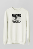 Eskrim Baskılı Unisex Ekru Sweatshirt