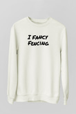Eskrim Baskılı Unisex Ekru Sweatshirt
