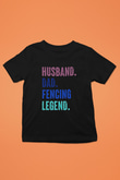 Eskrim - Fencing Baskılı Unisex Siyah Çocuk Tİşörtü - Tshirt