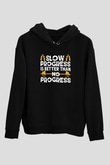 Eskrim - Fencing Baskılı Unisex Siyah Hoodie