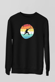 Eskrim - Fencing Baskılı Unisex Siyah Sweatshirt