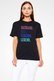 Eskrim - Fencing Baskılı Unisex Siyah Tişört - Tshirt