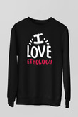 Etolojist Siyah Unisex Sweatshirt