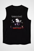 Evanescence Baskılı Unisex Siyah Kolsuz Tişört
