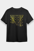 Evangelion Baskılı Unisex Siyah Tişört - Tshirt