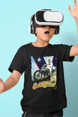 Evel Knievel Siyah Unisex  Çocuk Tişört
