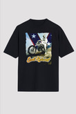 Evel Knievel Siyah Unisex Tişört