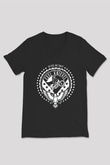 Evel Knievel Siyah Unisex  V Yaka Tişört