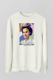 Evelyn Granville Baskılı Unisex Ekru Sweatshirt