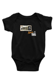 Evrim Astronot Baskılı Unisex  Siyah Bebek Body - Zıbın