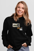 Evrim Astronot Baskılı Unisex Siyah Hoodie