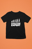 Evrim Biyoloji Baskılı Unisex Siyah Çocuk Tişörtü - Tshirt