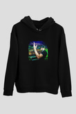 Excision Baskılı Unisex Siyah Hoodie
