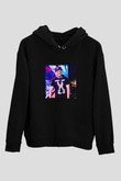 Excision Baskılı Unisex Siyah Hoodie
