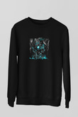 Excision Baskılı Unisex Siyah Sweatshirt