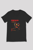 Excision Siyah Unisex V Yaka Tişört T-Shirt