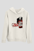 Exhumed Baskılı Beyaz Unisex Kapüşonlu Sweatshirt