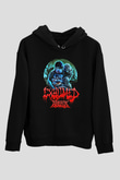 Exhumed Baskılı Unisex Siyah Kapüşonlu Sweatshirt