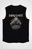 Exhumed Baskılı Unisex Siyah Kolsuz Tişört - Tshirt