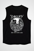 Exhumed Baskılı Unisex Siyah Kolsuz Tişört - Tshirt