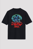 Exhumed Baskılı Unisex Siyah Oversize Tişört - Tshirt