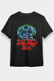 Exhumed Baskılı Unisex Siyah Tişört - Tshirt
