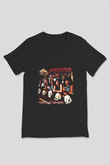 Exodus Baskılı Unisex Siyah V Yaka Tişört
