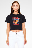 Exodus Siyah Crop Top Tişört