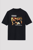 Exploited Baskılı Unisex Siyah Oversize Tişört