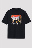 Extreme Baskılı Unisex Siyah Oversize Tişört
