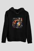 Exumer Baskılı Unisex Siyah Hoodie