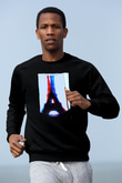 Eyfel Kulesi Siyah Unisex Sweatshirt