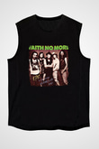 Faith No More Baskılı Unisex Siyah Kolsuz Tişört