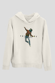 Faithless Baskılı Beyaz Unisex Kapüşonlu Sweatshirt