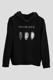 Faithless Baskılı Unisex Siyah Hoodie